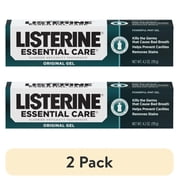 2 pack Listerine Essential Care Original Gel Fluoride Mint Toothpaste Oral Care, 4.2 oz