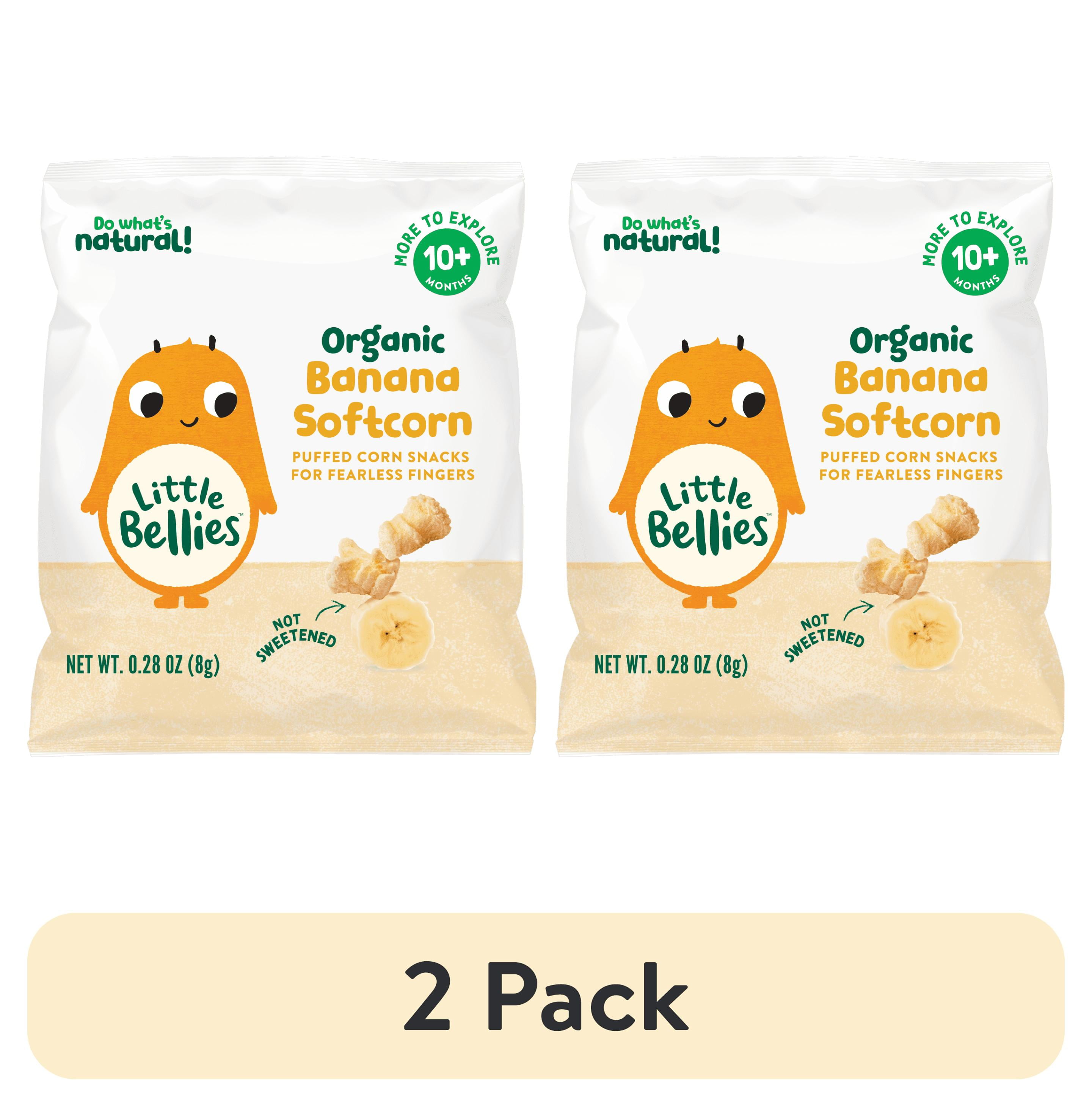 (2 pack) Little Bellies Organic Banana Softcorn Snack, 0.28 oz Bag