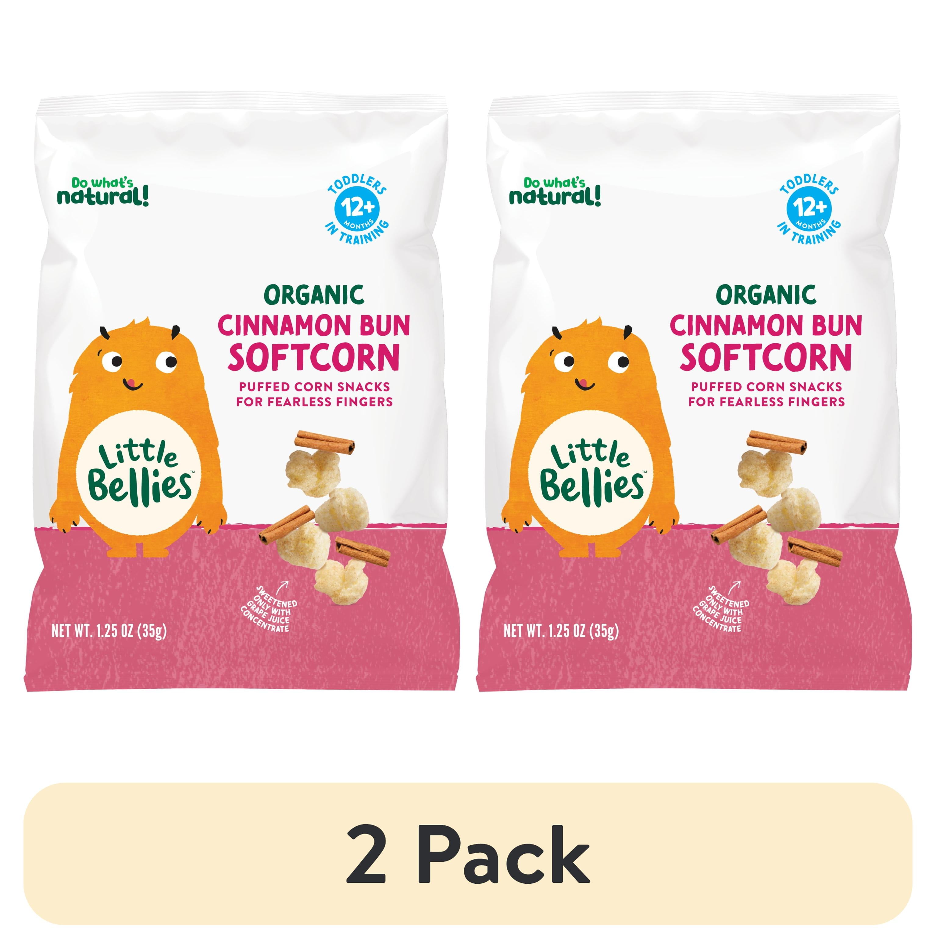 (2 pack) Little Bellies Organic Cinnamon Bun Softcorn 1.25 oz