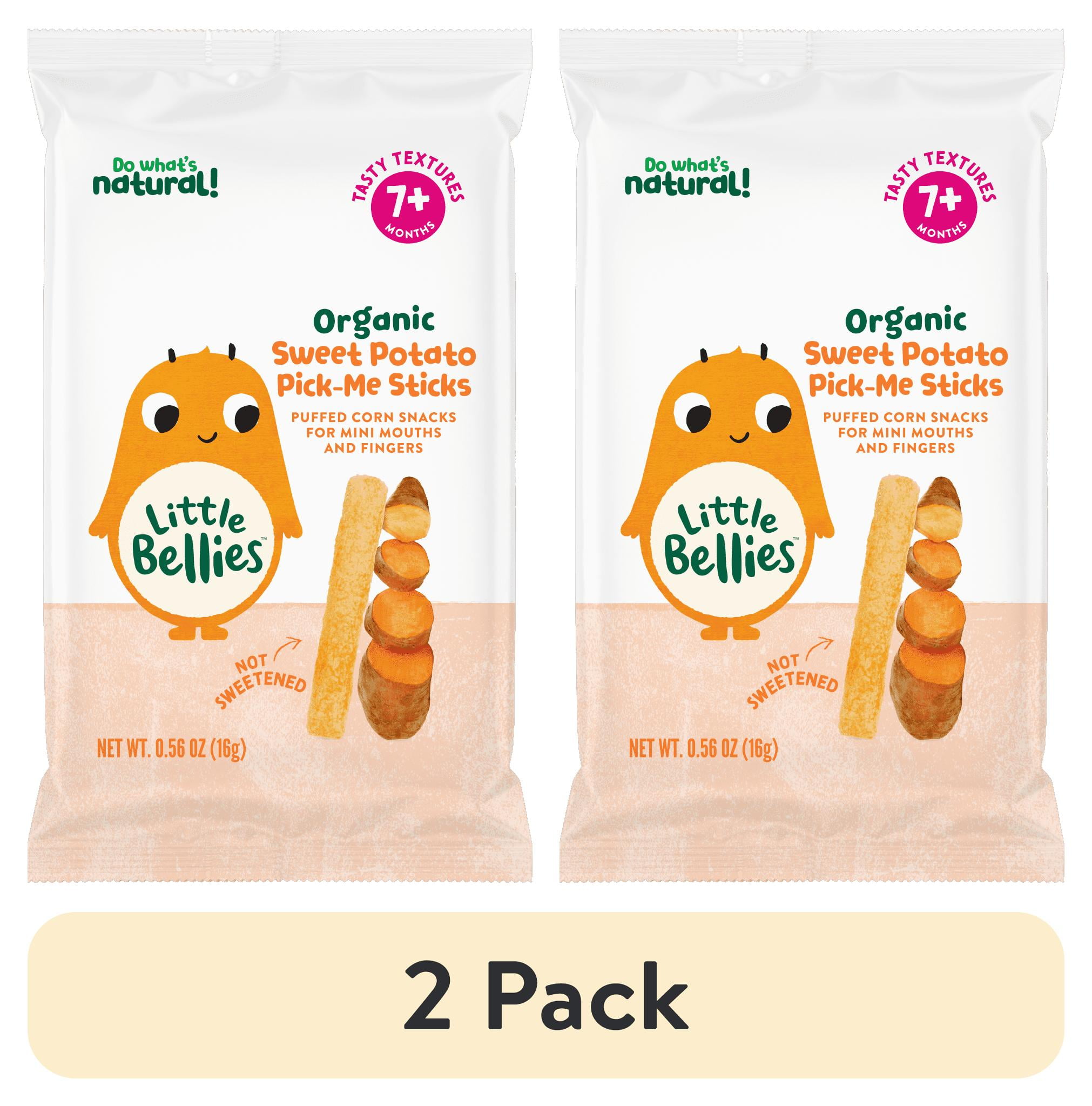 (2 pack) Little Bellies Organic Sweet Potato Pick-Me Sticks 0.56 oz Bag