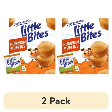 (2 pack) Little Bites Pumpkin Muffins, 5 packs, Mini Muffins, 8.25 oz Multipack
