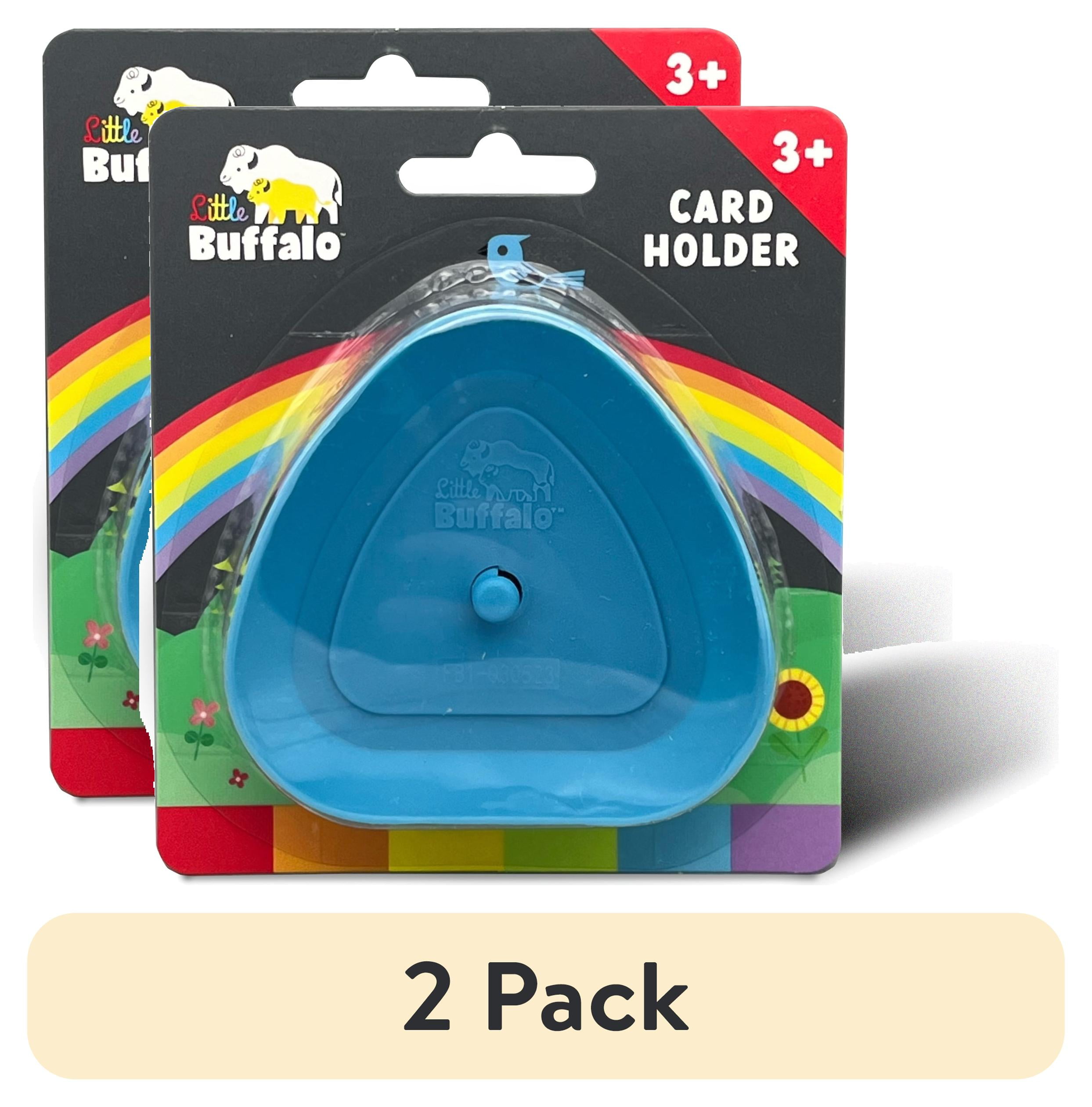 (2 pack) Little Buffalo Kids Plastic Card Holder Great for Toddlers Family Game Night Accessory from Buffalo Games