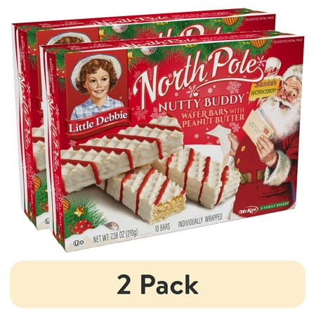 (2 pack) Little Debbie North Pole Nutty Buddy