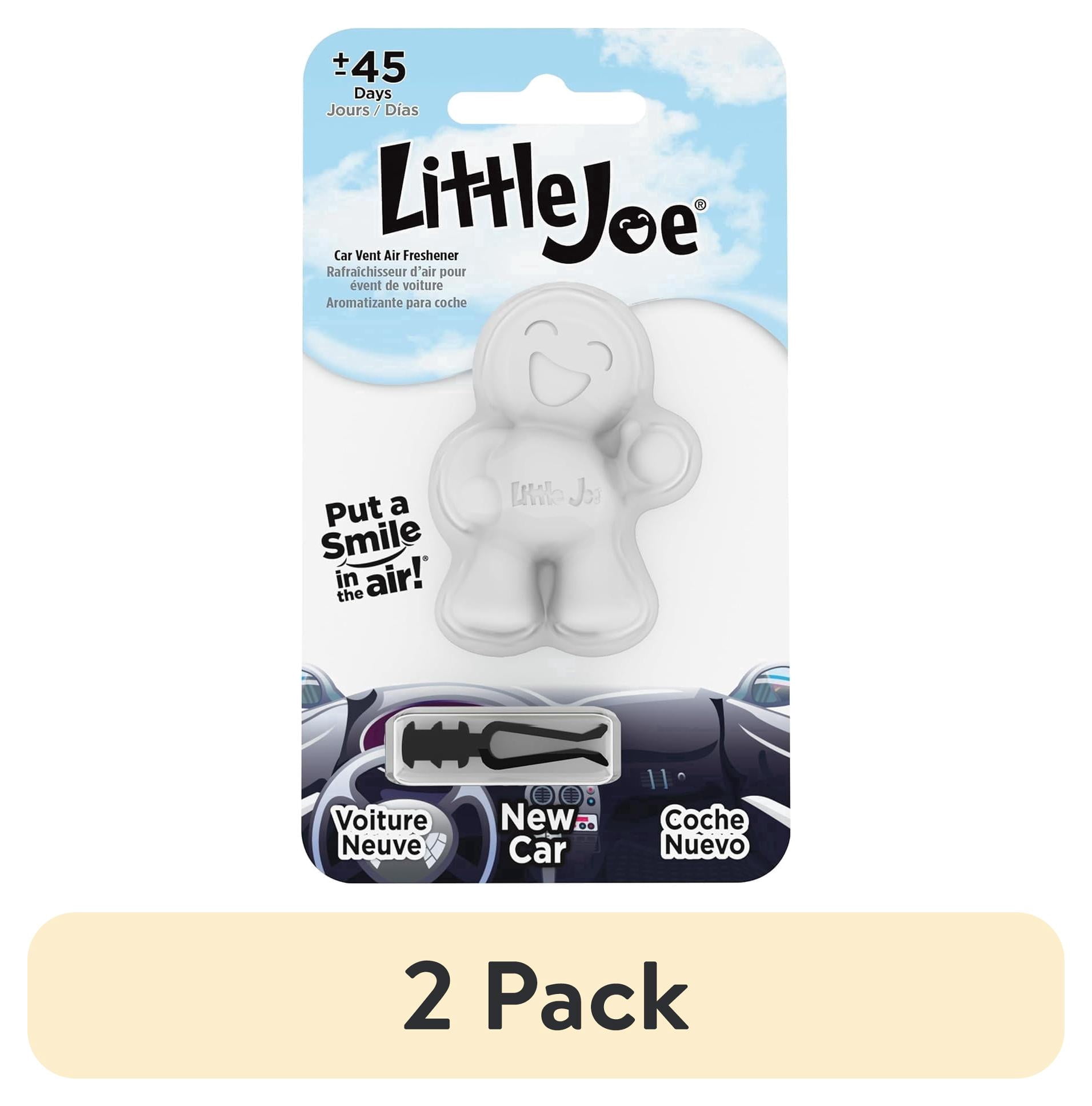 (2 pack) Little Joe 96401 New Car Scent, Car Air Freshener, Clips to A/C Air Vent, Alcohol-Free Fragrance Oil, Non-Hazardous and Non-Toxic Plastic, Set of 1