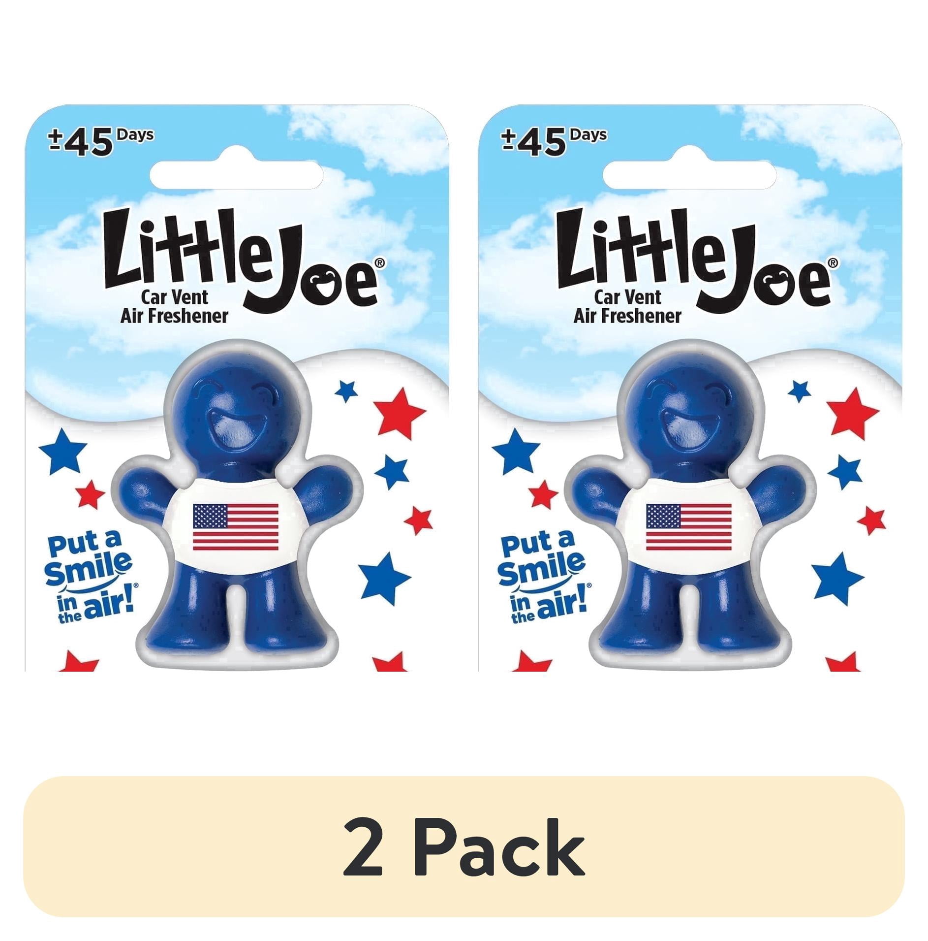 (2 pack) Little Joe 96419 USA Edition New Car Scent Car Air Freshener A/C Vent Clip Uses Alcohol-Free Fragrance Oil is Non-Hazardous and Non-Toxic Plastic, Pack of 1
