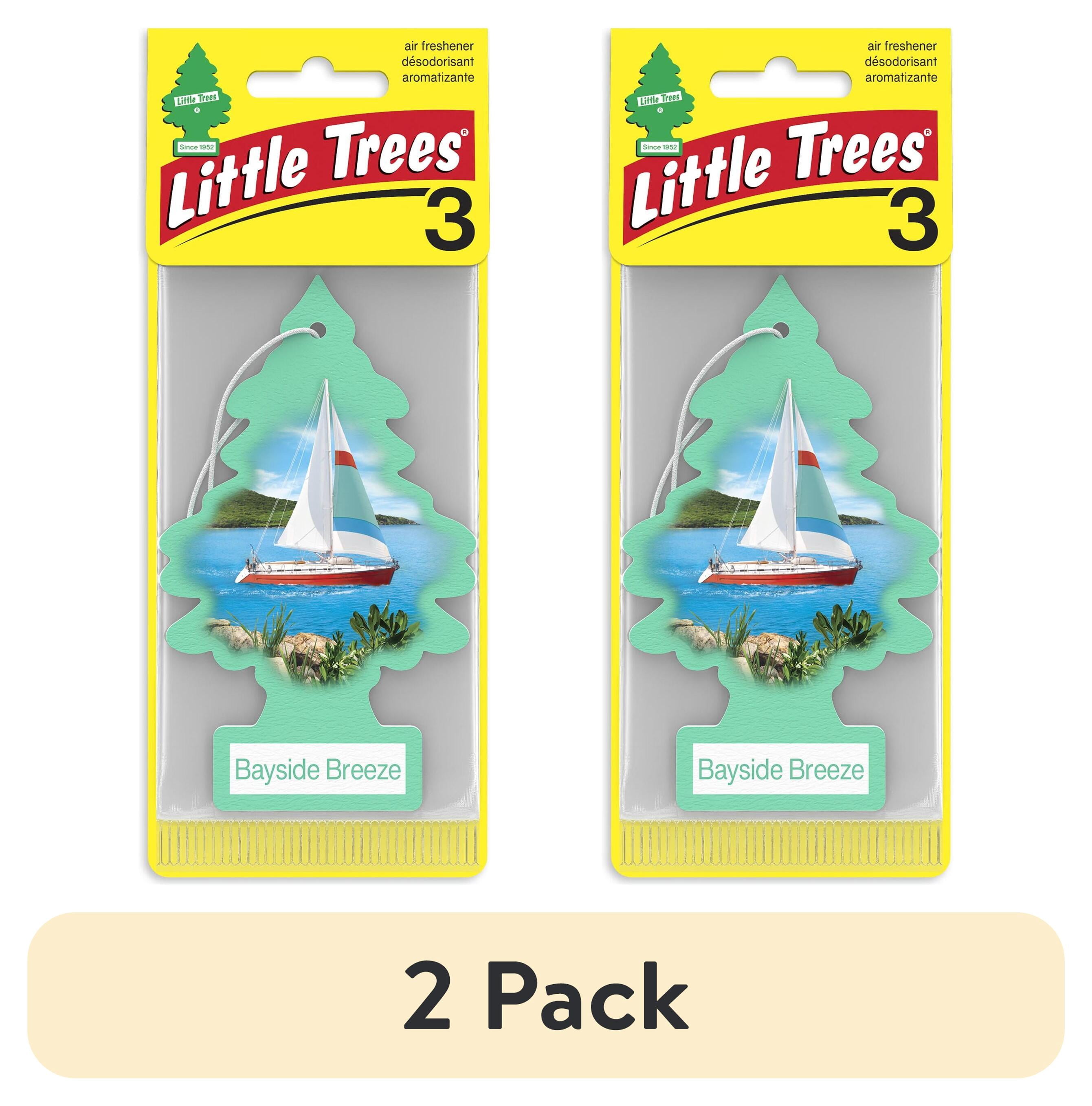 (2 pack) Little Trees Air Freshener Bayside Breeze Fragrance 3-Pack