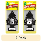 2 pack Little Trees Air Freshener Black Ice Fragrance 3-Pack