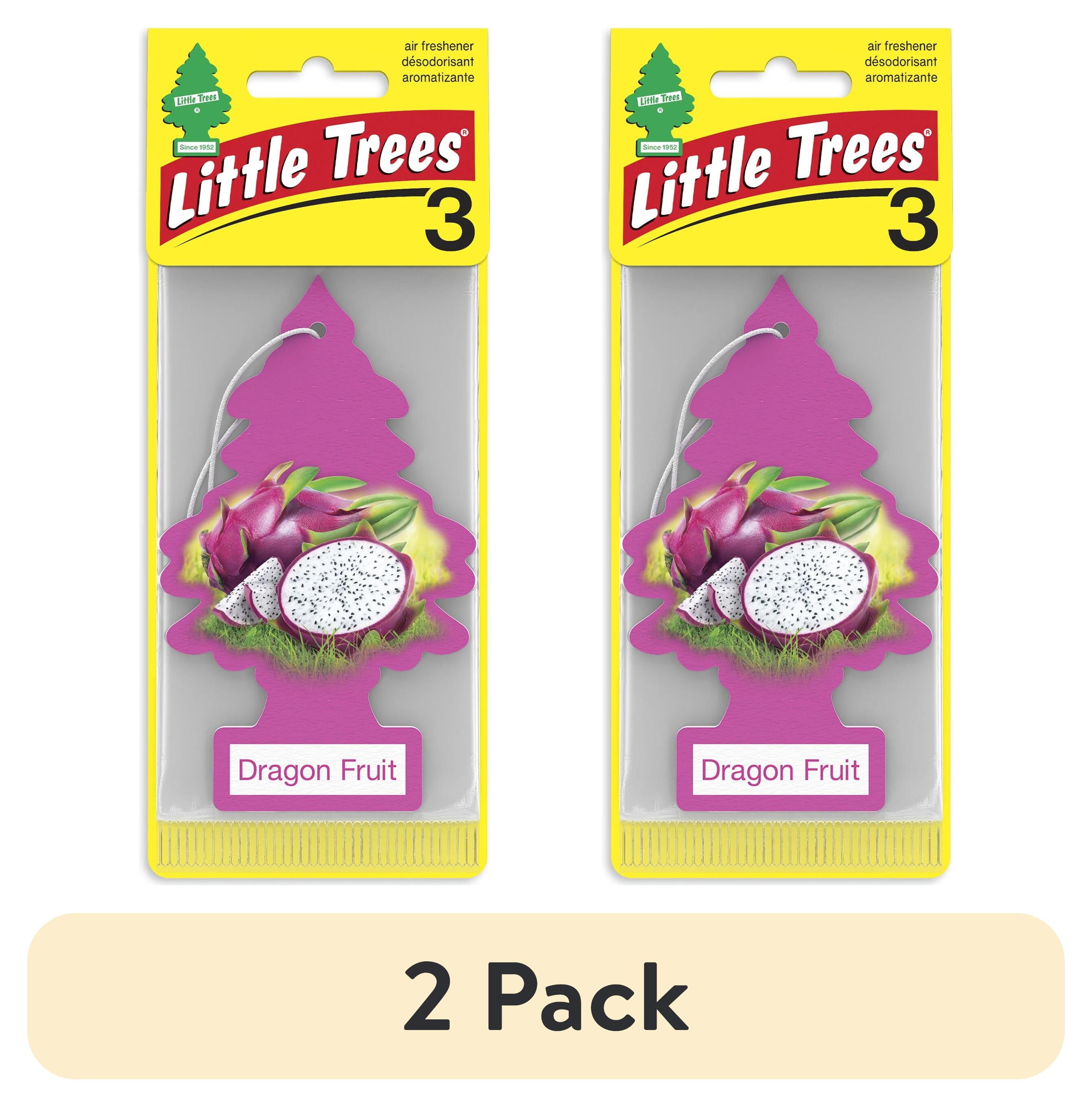 (2 pack) Little Trees Air Freshener Dragon Fruit Fragrance 3-Pack