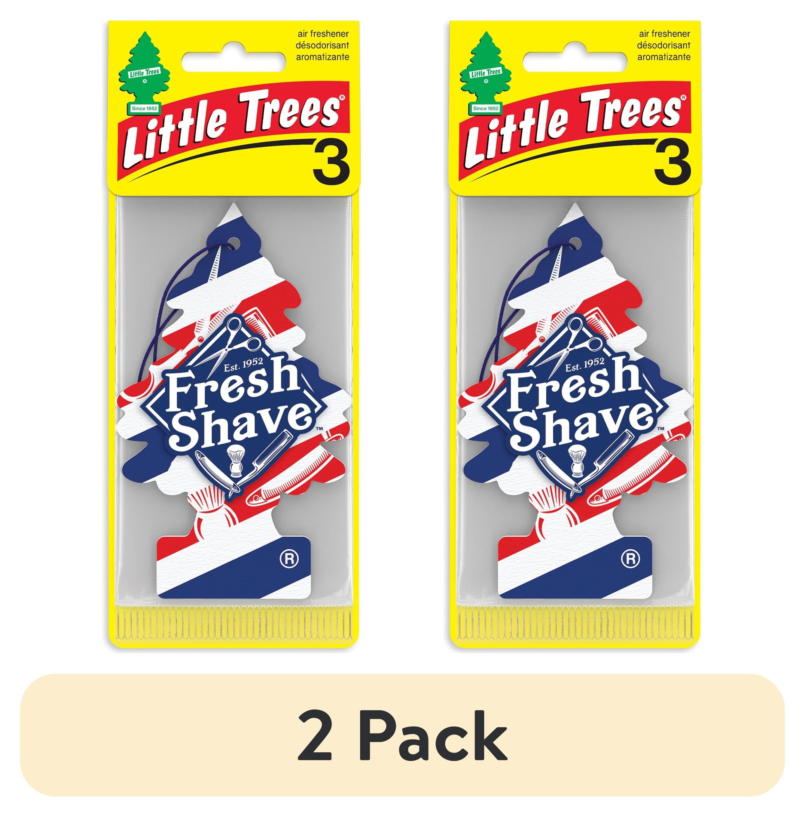 (2 pack) Little Trees Air Freshener Fresh Shave Fragrance 3-Pack