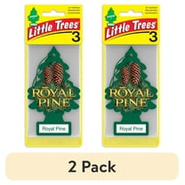 (2 pack) Little Trees Air Freshener Royal Pine Fragrance 3-Pack