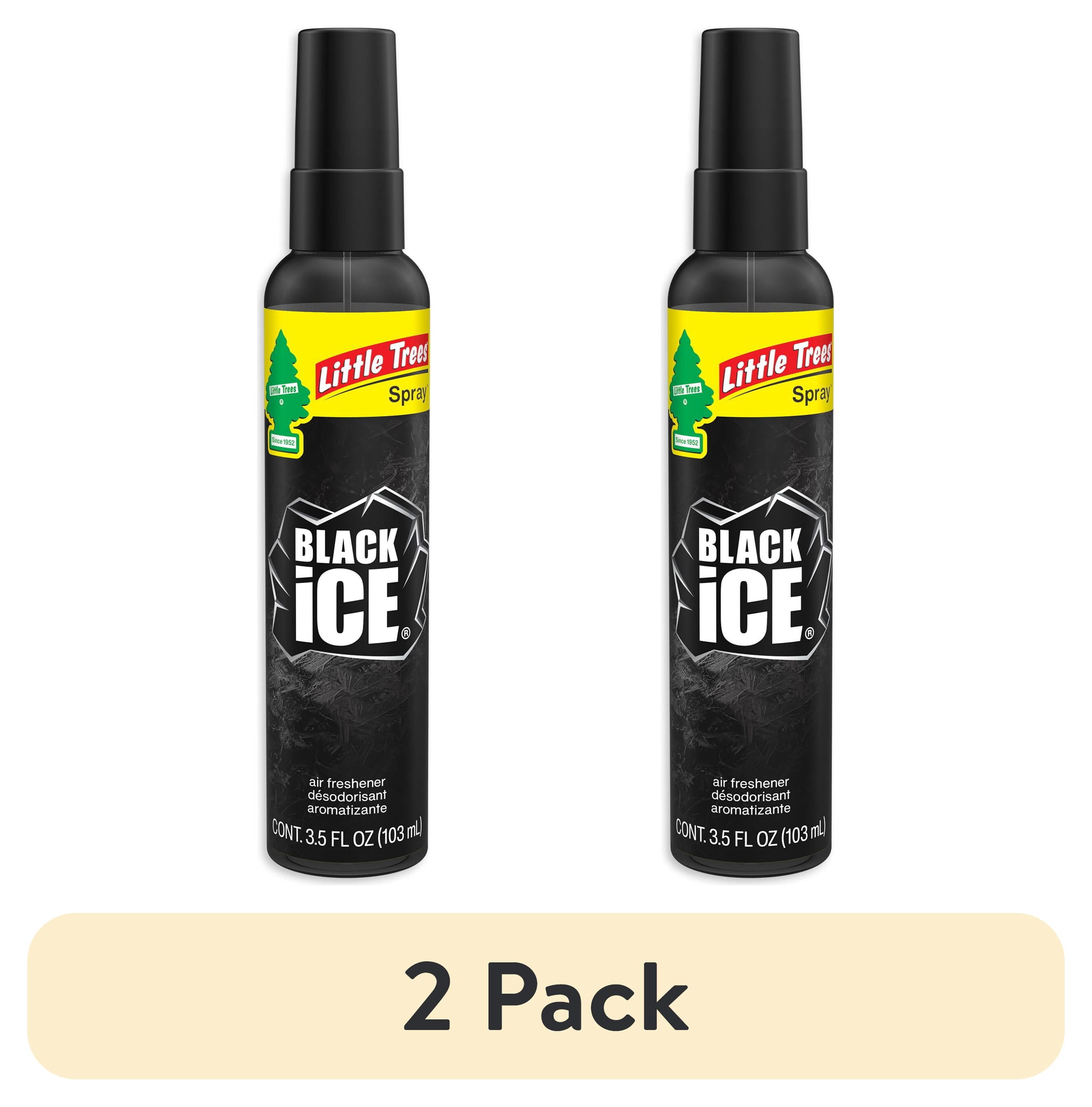 (2 pack) Little Trees Air Freshener Spray Black Ice 3.5 fl oz.