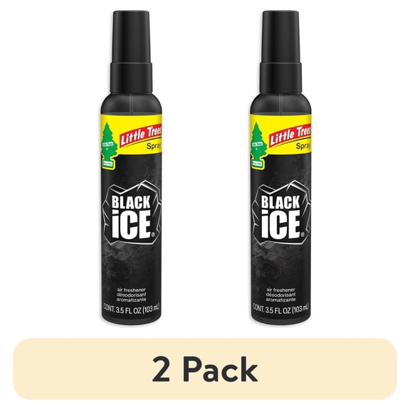 (2 pack) Little Trees Air Freshener Spray Black Ice 3.5 fl oz.