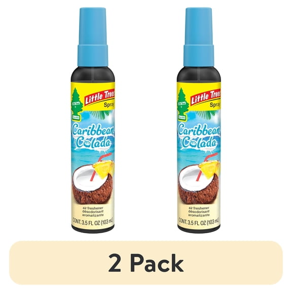 (2 pack) Little Trees Air Freshener Spray Caribbean Colada 3.5 fl oz
