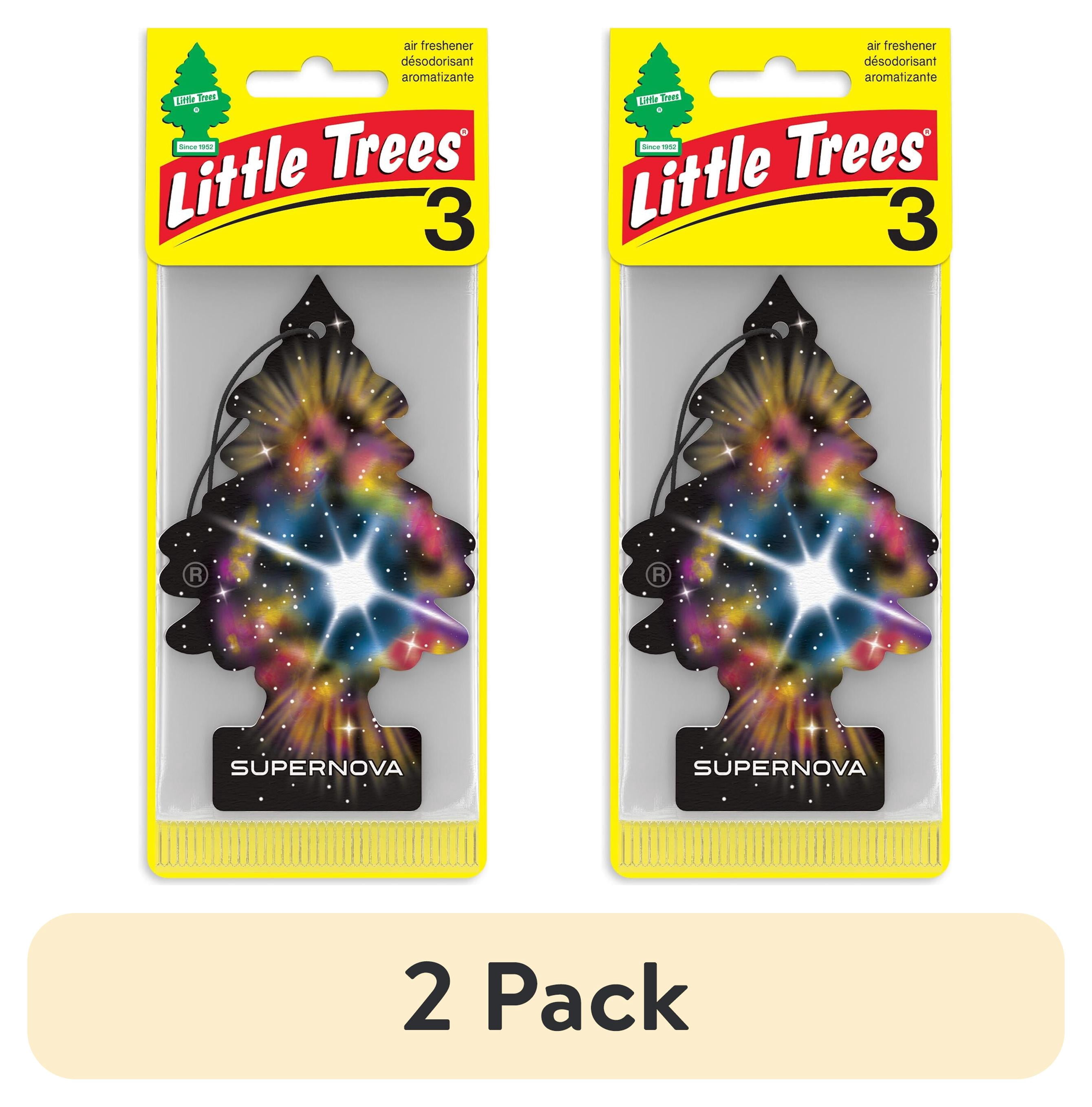 (2 pack) Little Trees Air Freshener Supernova Fragrance 3-Pack