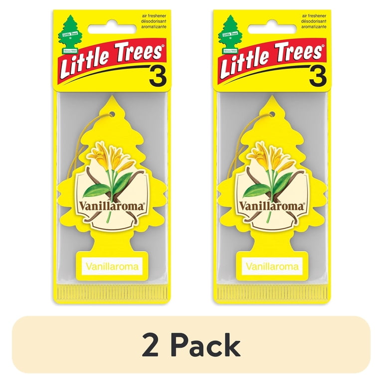 2 pack) Little Trees Air Freshener Vanillaroma Fragrance 3-Pack