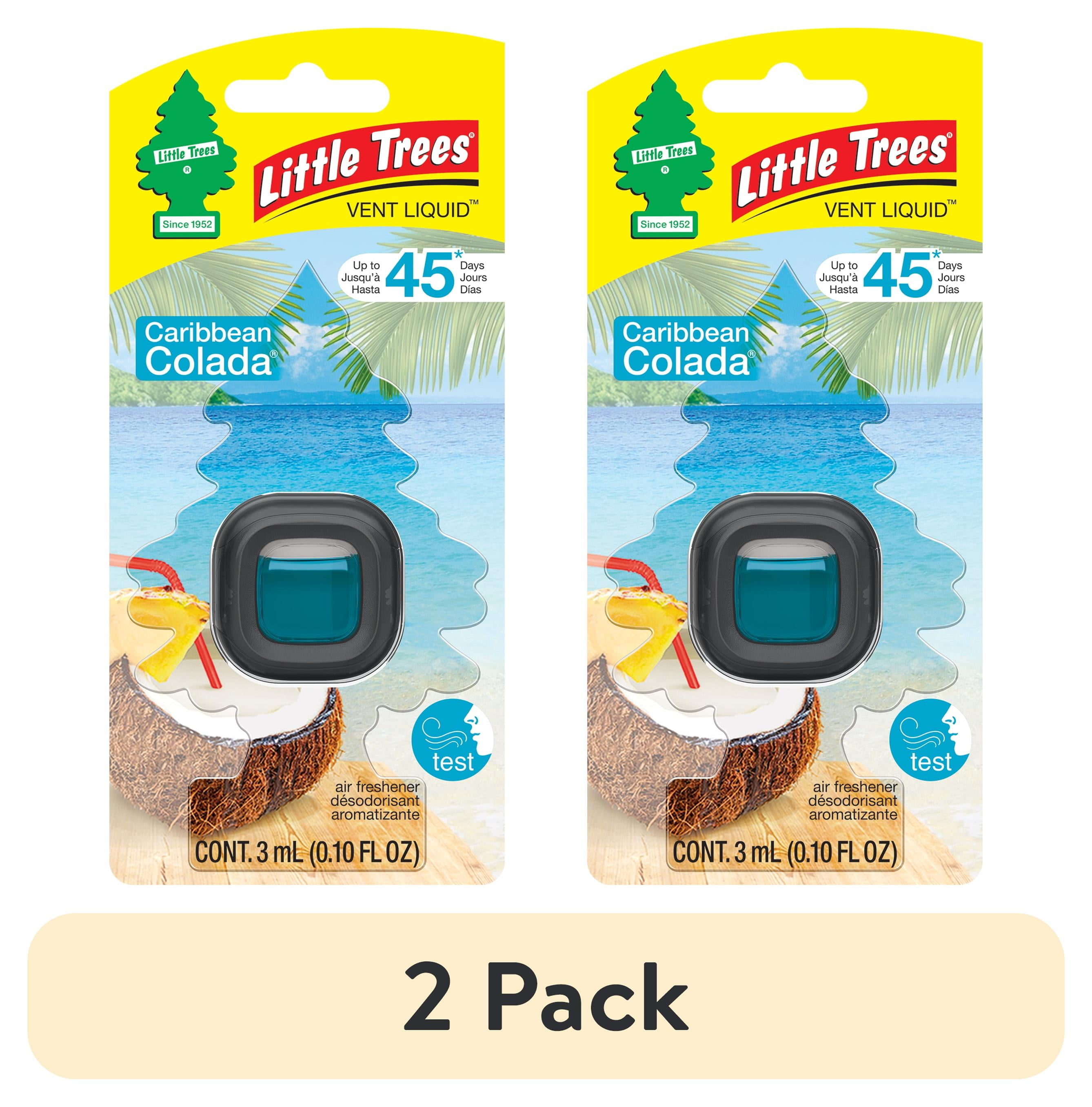 (2 pack) Little Trees Air Freshener Vent Clip Caribbean Colada Fragrance