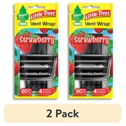 2 pack Little Trees Air Freshener Vent Wrap Strawberry Fragrance 4-Pack