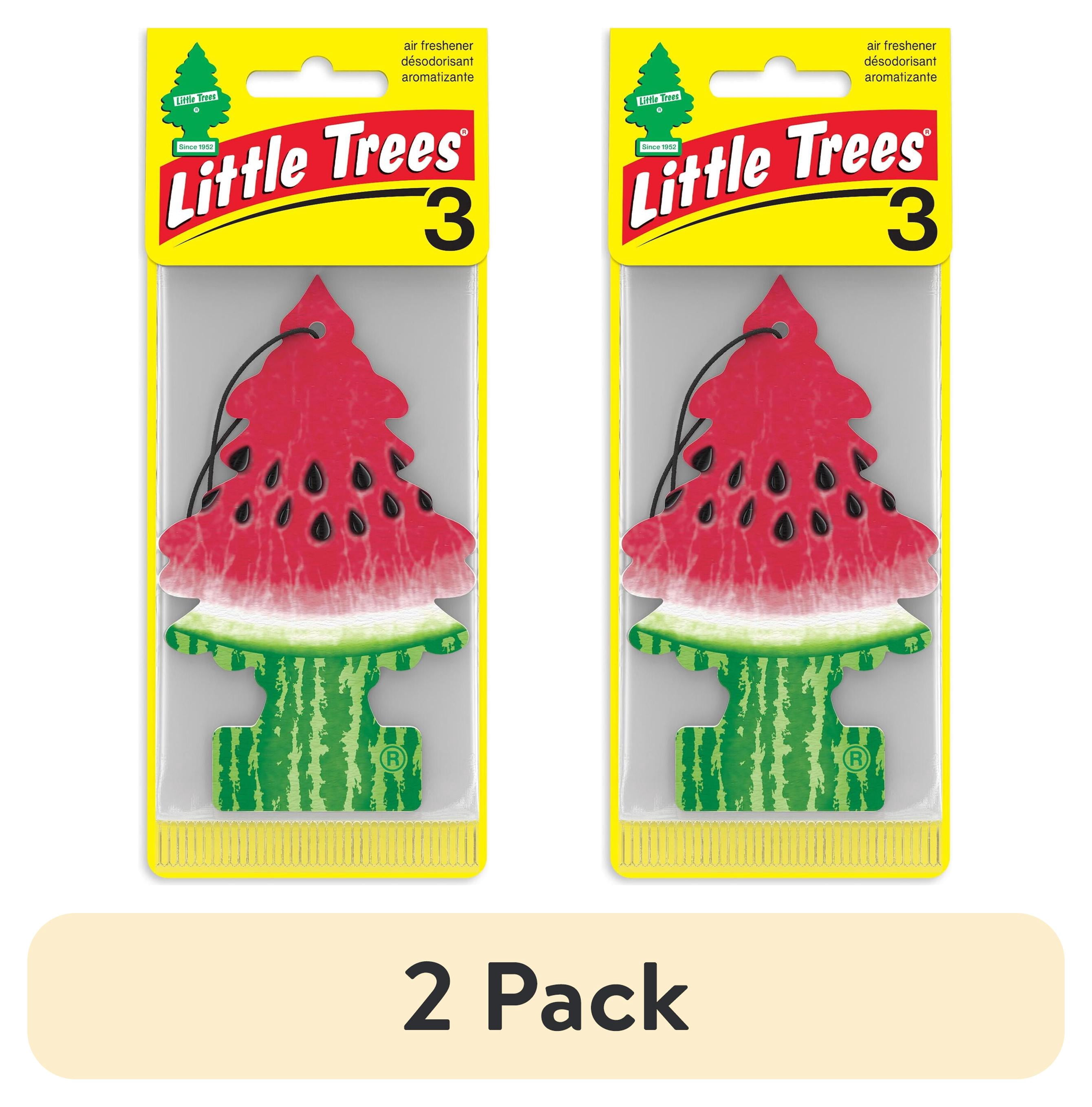 (2 pack) Little Trees Air Freshener Watermelon Fragrance 3-Pack