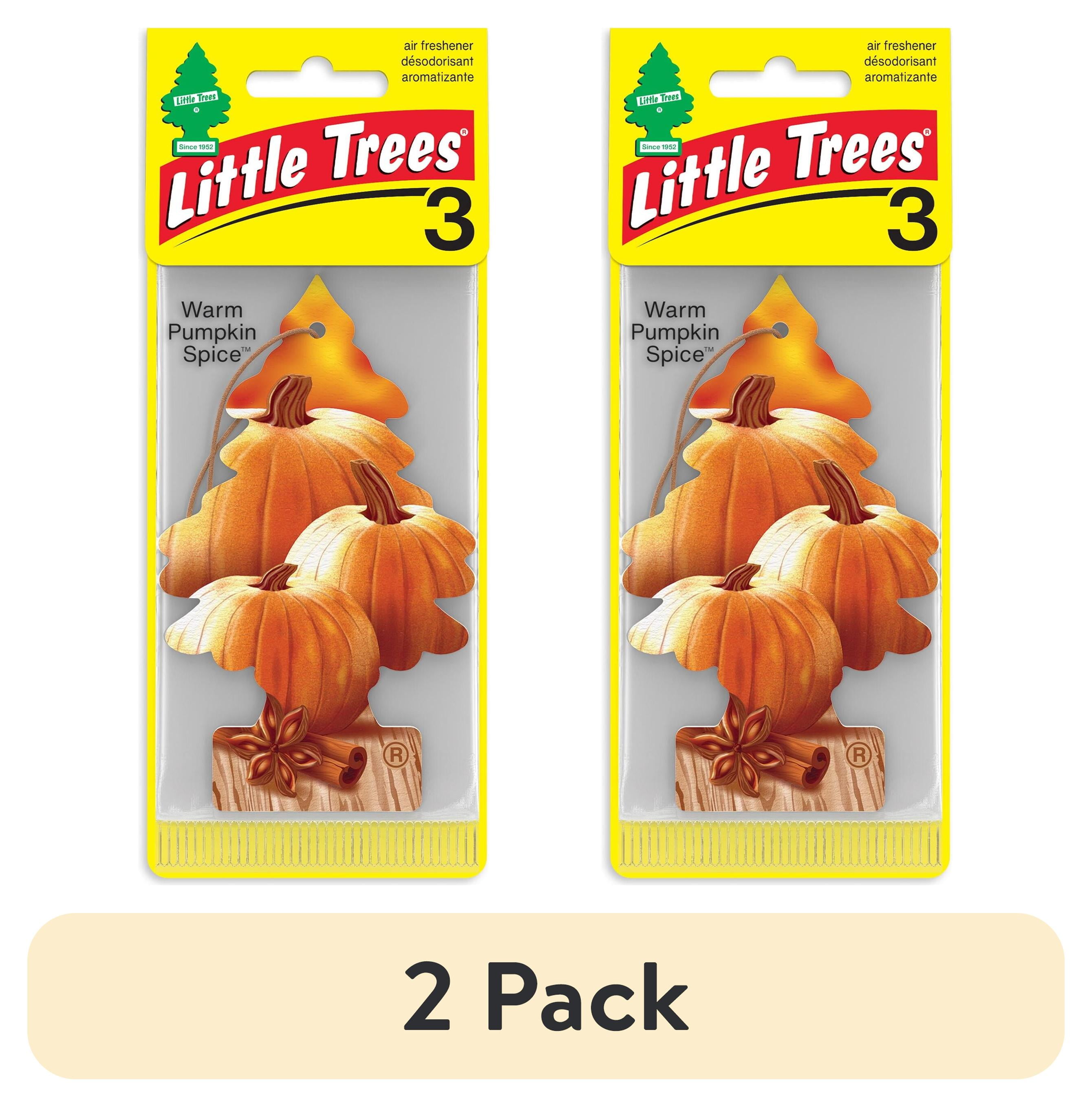 2 pack) Little Trees Air Freshener Warm Pumpkin Spice Fragrance 3