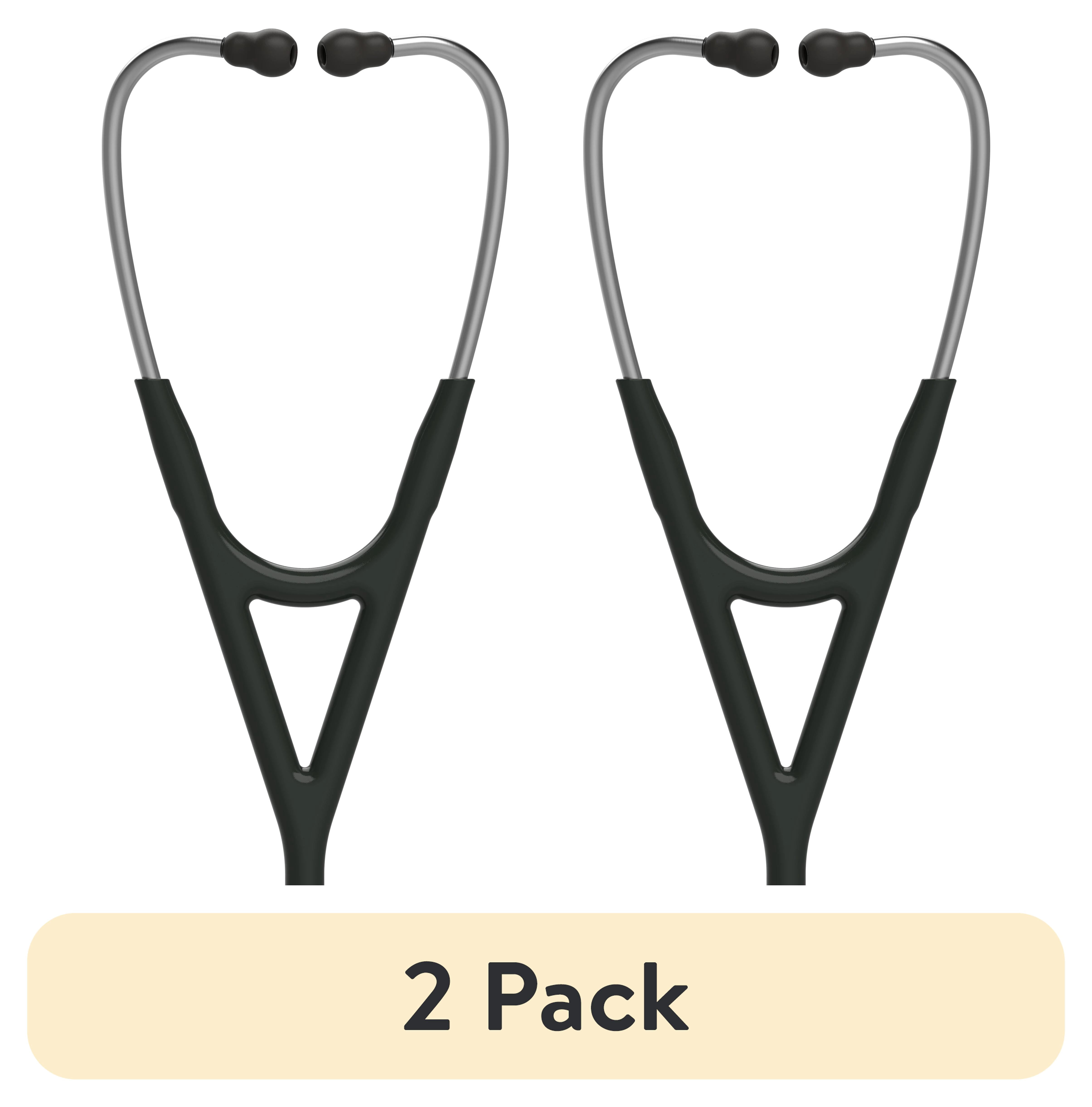 (2 pack) Littmann Cardiology IV Diagnostic Stethoscope, Standard, Black Tube, Stainless Stem