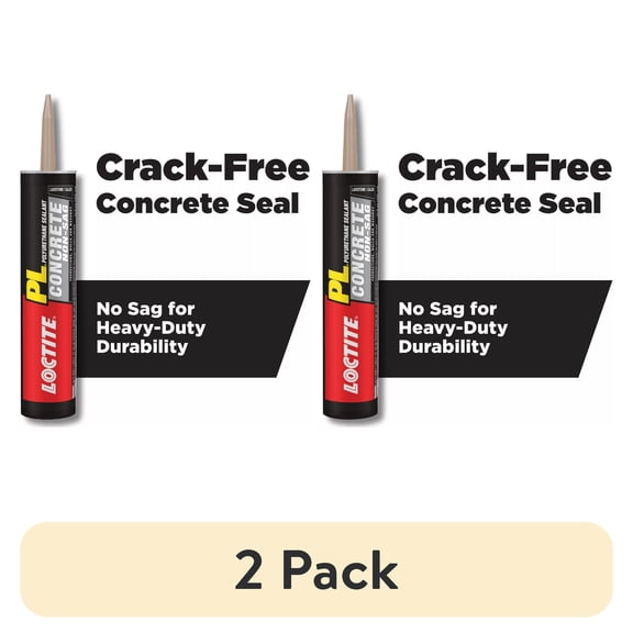 (2 pack) Loctite Pl Polyurethane Sealant Concrete Non-Sag, Pack of 1, Gray 10 fl oz Cartridge