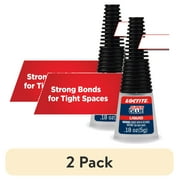 (2 pack) Loctite Super Glue Liquid Longneck Bottle, Pack of 1, Clear 10 g Bottle