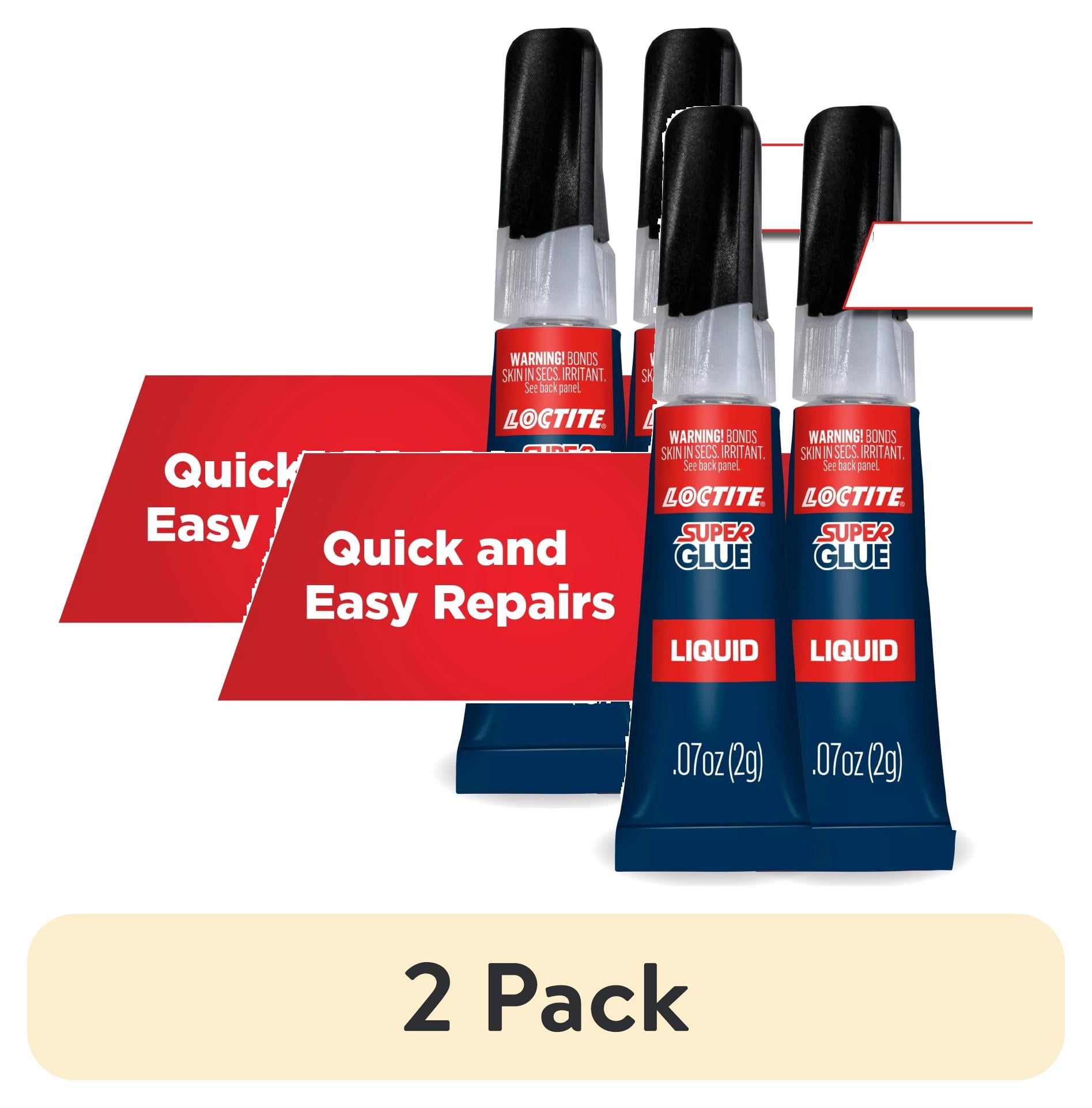 (2 pack) Loctite Super Glue Liquid Tube, 1 Pack of 2 Tubes, Clear 0.07 oz Tubes