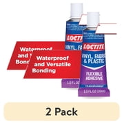 (2 pack) Loctite Vinyl Fabric & Plastic Repair Flexible Adhesive, Pack of 1, Clear 1 oz Tube