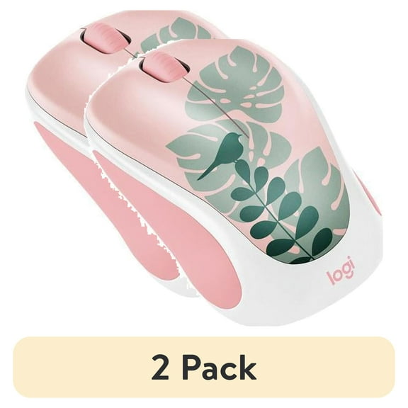 (2 pack) Logitech - Design Collection Limited Edition Wireless Compact Mouse with Colorful Designs, Chirpy Bird