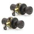 thumbnail image 1 of (2 pack) Lokhaus Keyed Entry Tulip Doorknob Oil Rubbed Bronze 2 Count, 1 of 14