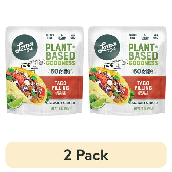 (2 pack) Loma Linda Taco Filling, 10 oz (Shelf Stable) Packaged Meals