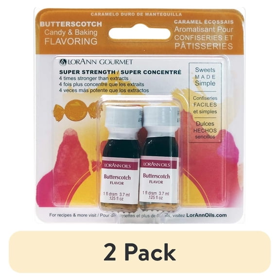 LorAnn Oils Super Strength Flavoring - Used For Candy Making, Flavoring Extracts, Baking, Hard Candy, and Flavor Oils - Bold, Natural Flavors 4X Stronger Than Extracts - Butterscotch, 1 fl dram