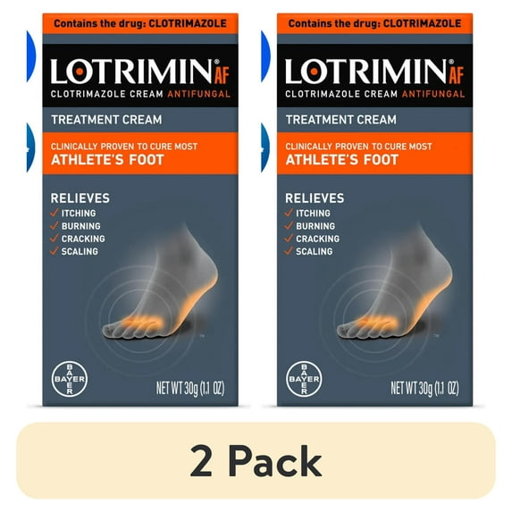 (2 pack) Lotrimin AF Athlete's Foot Antifungal Cream, 30G