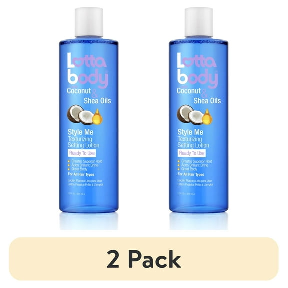 (2 pack) Lottabody Texturizing Setting Lotion, Coconut and Shea Oils, 12oz