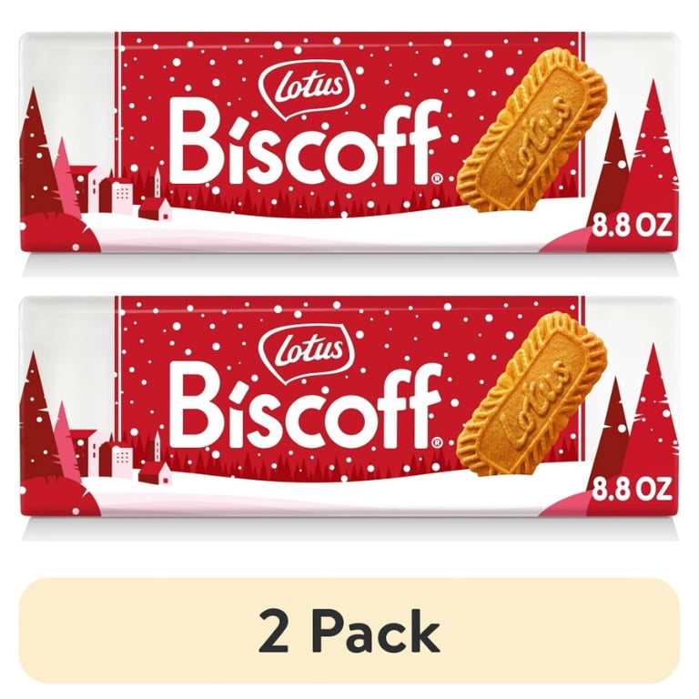 2 pack) Lotus Biscoff Cookies, 8.8oz, 32 Cookies per Pack