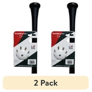 2 pack Louisville Slugger Ultimate Plastic Bat and Ball Combo   34" Replica Bat with Authentic Wood Look, Safe Backyard Baseball Set for Kids & Adults