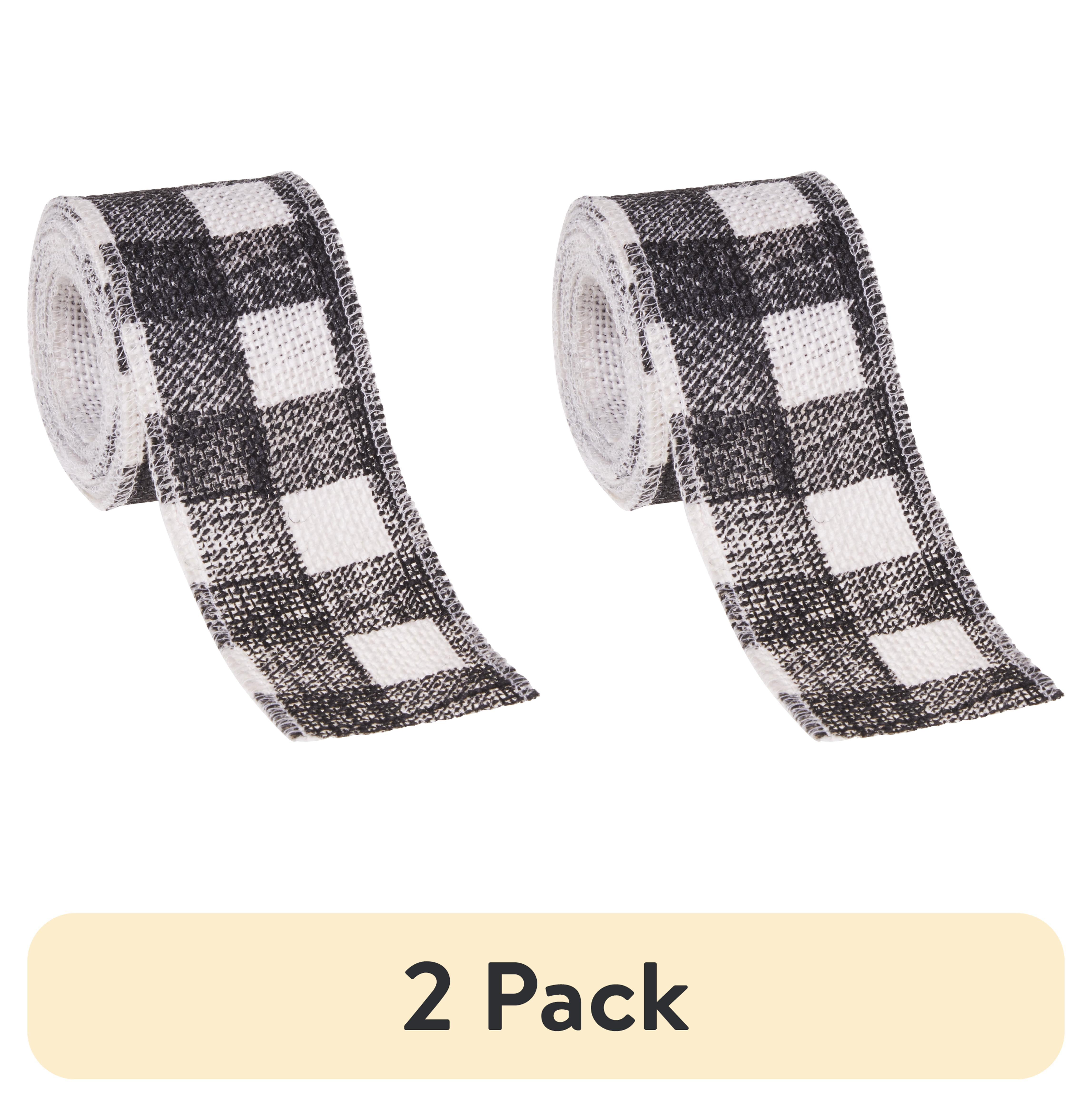 (2 pack) Love, Laugh, Craft Burlap Ribbon, 2.5"W x 3-Yds, Multi-Color