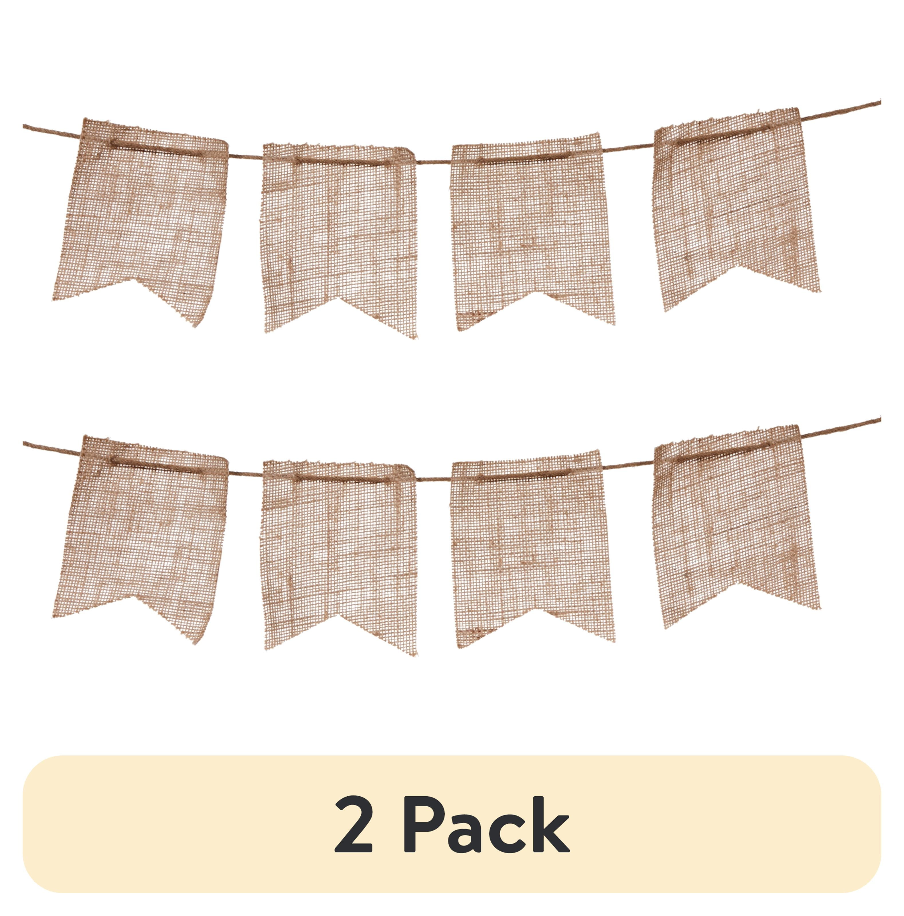 (2 pack) Love, Laugh, Craft, Decorative Brown Party Banners, Ribbon, 15 Count 0.12" x 5.75"