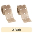 thumbnail image 1 of (2 pack) Love, Laugh, Craft Natural Burlap Ribbon, 2.5"W x 3-Yds, White Swiss Dots, 1 of 21