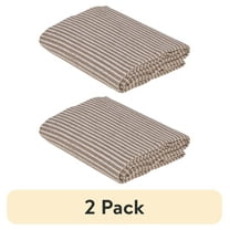 (2 pack) Love, Laugh, Craft Jute Burlap Precut Fabric, 46"W x 2-Yards, White Screenprint Stripe