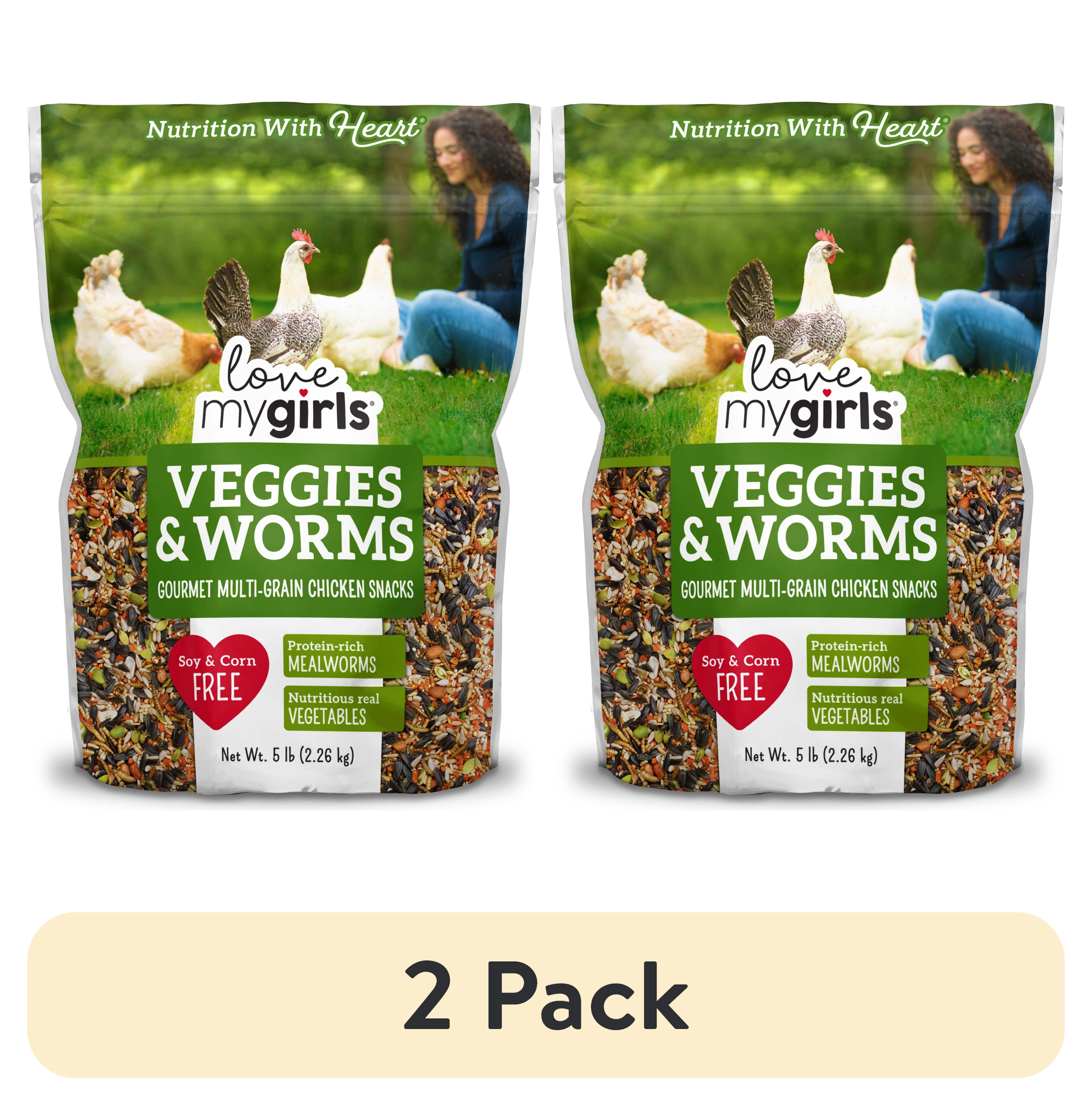Love My Girls Veggies & Worms Gourmet Multi-Grain Chicken Treats