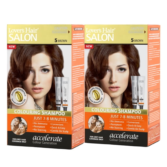 (2 pack) Lover's Hair Salon -Colouring Shampoo - 2.0 fl oz(60ml) - Brown