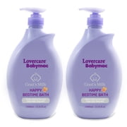 2 pack LoverCare Babymac Goats Milk Happy Bedtime Bath-33.8 fl oz 1000ml