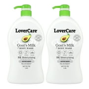 2 pack LoverCare Goats Milk Body Wash 40.07oz 1200ml - Avocado