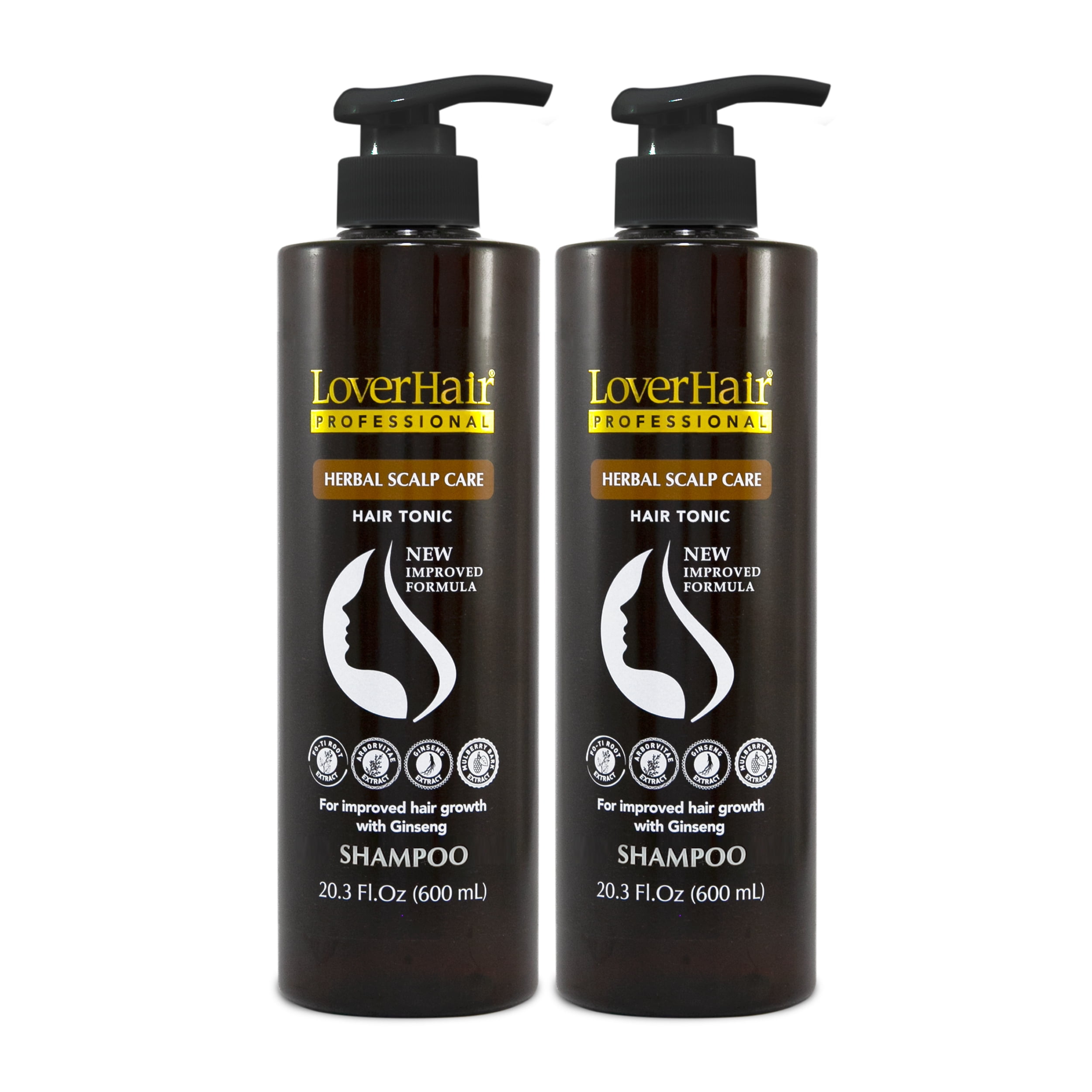 (2 pack) LoverHair Professional HERBAL Scalp Care 20.3 oz (600ml) - Shampoo