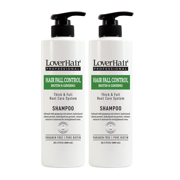 (2 pack) LoverHair Professional Hair Fall Control Shampoo 600ml/20.3fl.oz