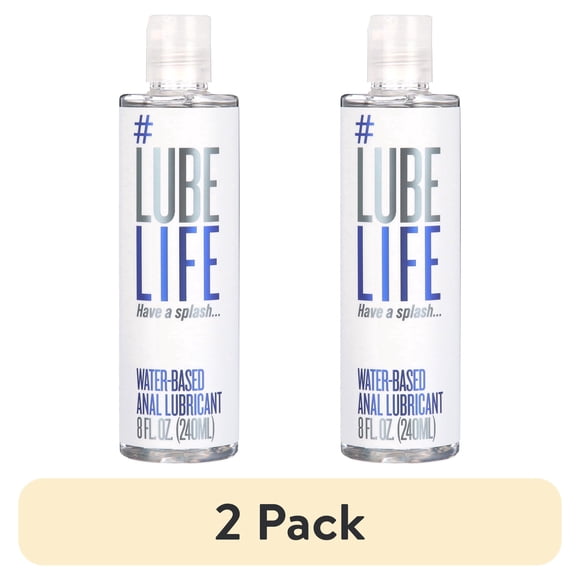 (2 pack) Lube Life Water Based Anal Lubricant, Personal Backdoor Lube for Men, Women and Couples, 8 fl oz