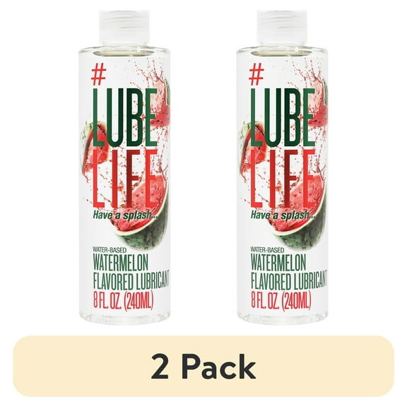 (2 pack) LubeLife Watermelon Flavored Wet Lubricating Gel, Paraben Free, 8 Fl Oz (Pack of 1)