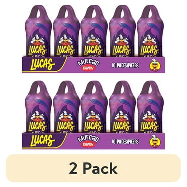 (2 pack) Lucas Muecas Chamoy Flavored Lollipop, 0.88 oz, 10 Package