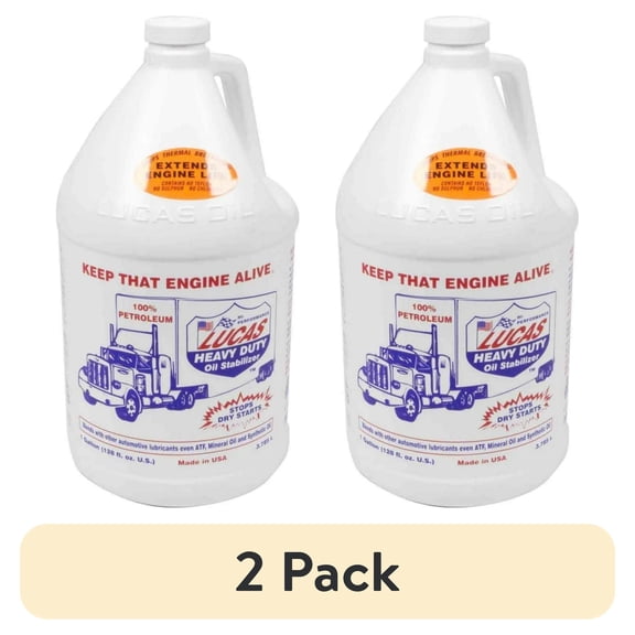 (2 pack) Lucas Oil 10002 Heavy Duty Oil Stabilizer One Gallon Automotive Additive